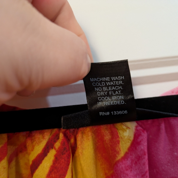 Ashley Stewart Floral V-Neck Ruffle Sleeve Blouse - Pink & Yellow - Picture 4 of 9